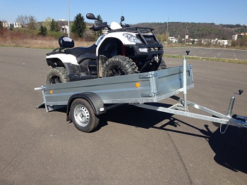 UNIKOL 1250x2200 Prívesný vozík vyklápací mechanicky 750 kg