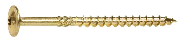 Konštrukčné skrutky do dreva s tanierovou hlavou, žltý zinok TX