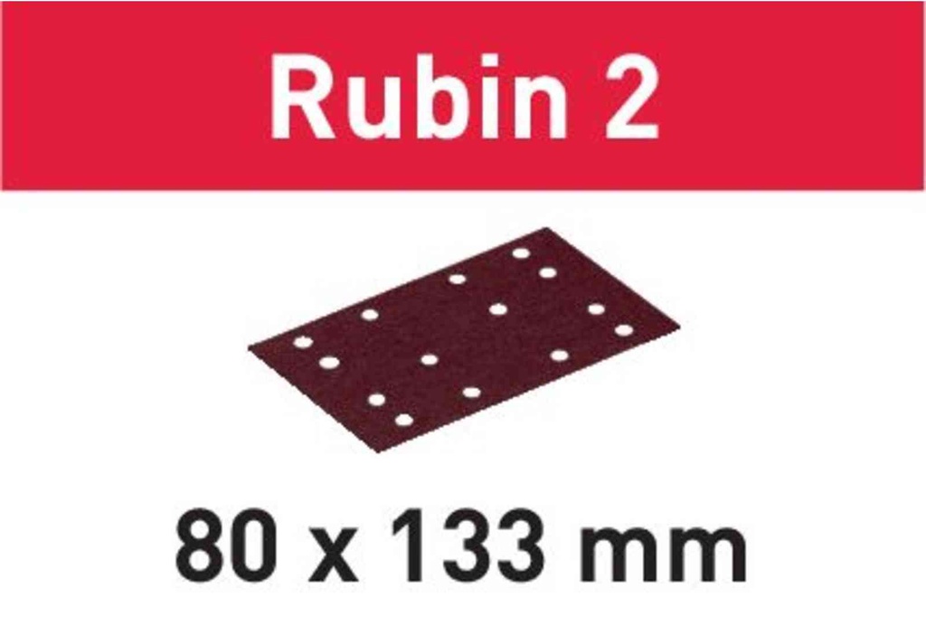 Brúsny pruh Rubin 2 STF 80X133 P80 RU2/50